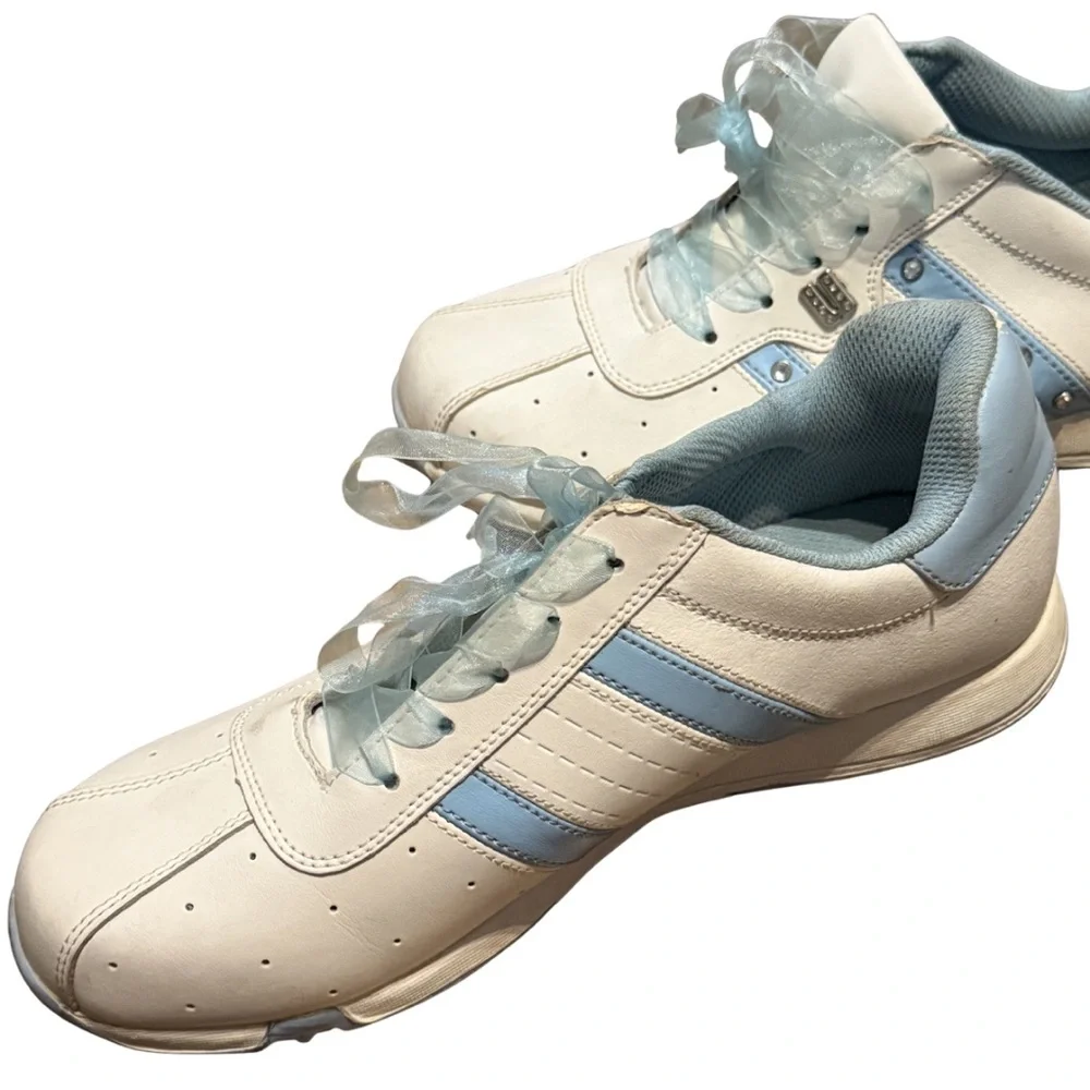Kenneth Cole Y2K Rhinestone Sneakers Blue White Size 6